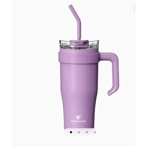 Hydraflow Tumbler Capri With Handle 30oz Tumblers with Straw Purple Paradise New